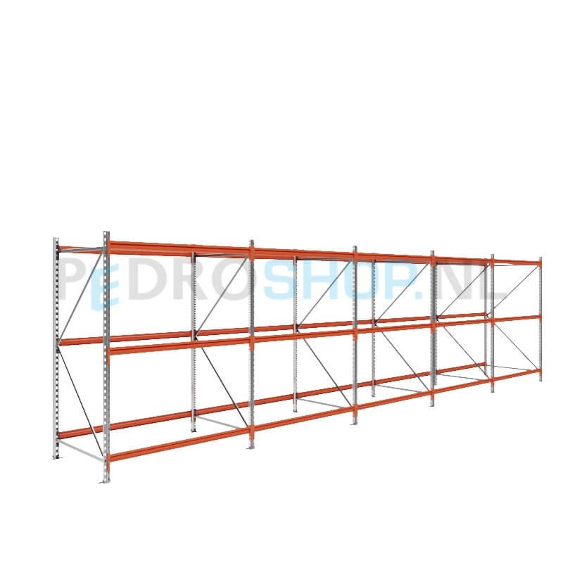Grootvakstelling: 200cm (h) x 100cm (d) x 781.2cm (l) x 3 niveaus