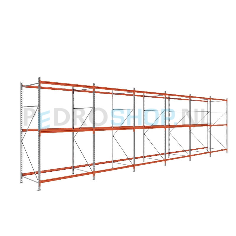 Grootvakstelling: 250cm (h) x 100cm (d) x 936.4cm (l) x 3 niveaus