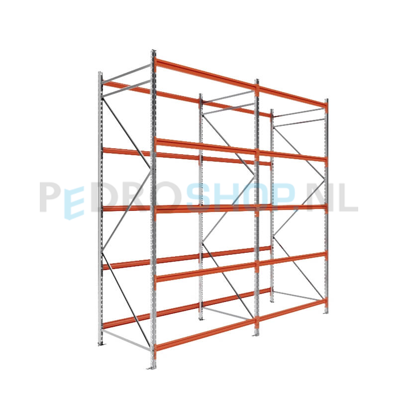 Grootvakstelling: 300cm (h) x 100cm (d) x 315.6cm (l) x 5 niveaus