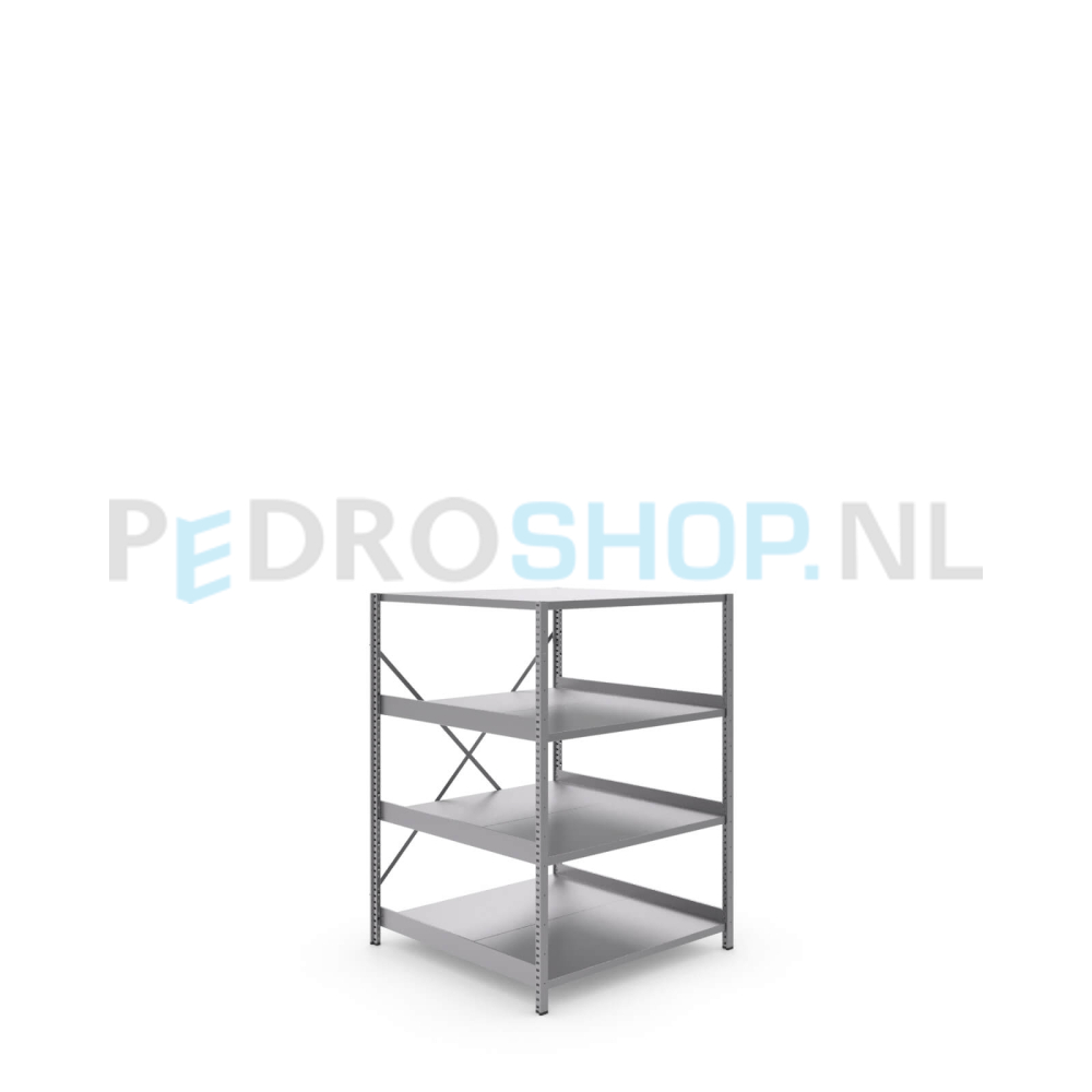 Metalen stellingkast: 140cm (h) x 100cm (d) x 104.2cm (l)