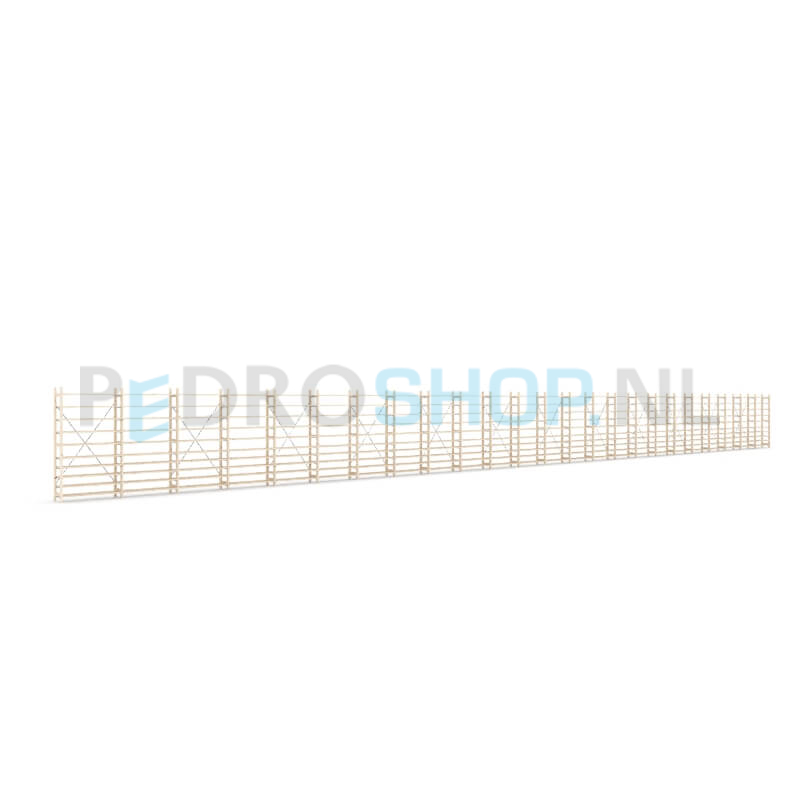 Houten stellingkast Easyrek: 180cm (h) x 30cm (d) x 2403cm (l)