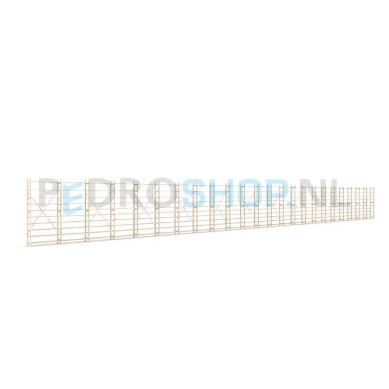 Houten stellingkast Easyrack: 210cm (h) x 30cm (d) x 2303cm (l)