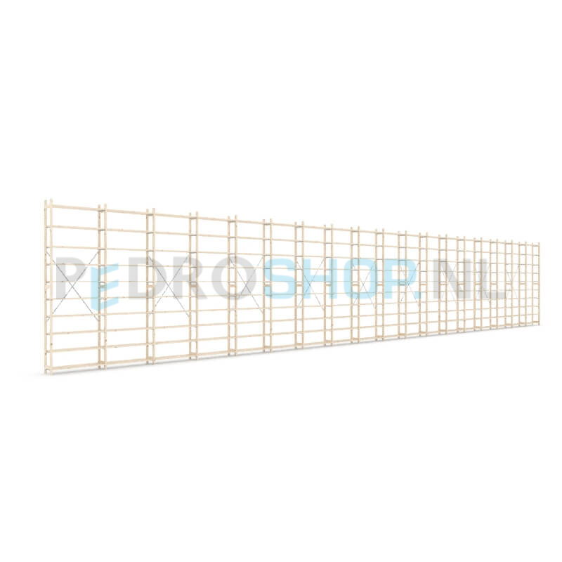 Houten stellingkast Easyrek: 300cm (h) x 30cm (d) x 1803cm (l)