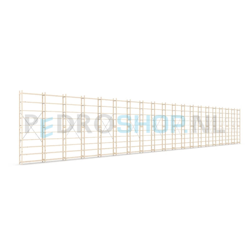 Houten stellingkast Easyrack: 300cm (h) x 30cm (d) x 1903cm (l)