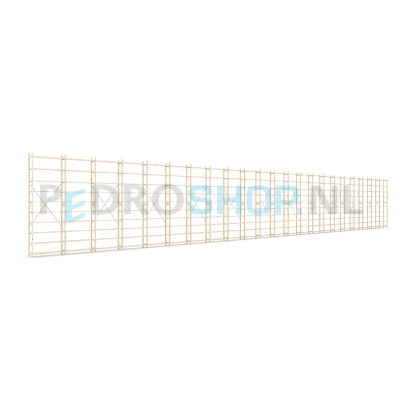 Houten stellingkast Easyrack: 300cm (h) x 30cm (d) x 2203cm (l)