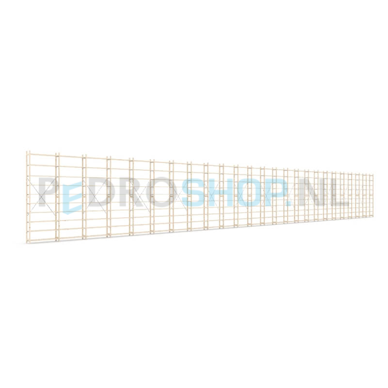 Houten stellingkast Easyrek: 300cm (h) x 30cm (d) x 2403cm (l)