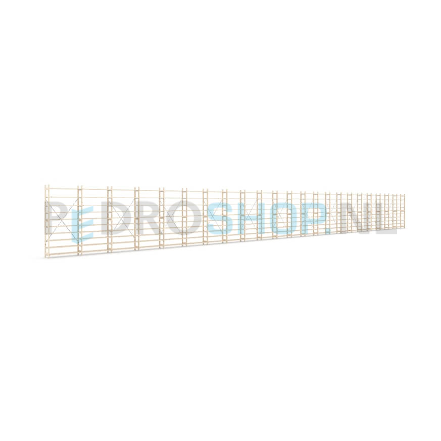 Houten stellingkast Easyrek: 210cm (h) x 30cm (d) x 2203cm (l)